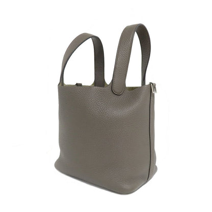 Hermes Picotin Lock PM 18 Etain Taurillon Clemence Silver Handbag — view 2