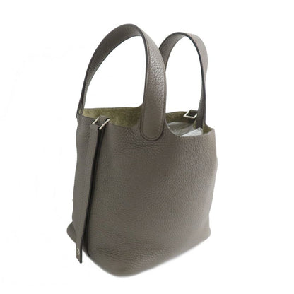 Hermes Picotin Lock PM 18 Etain Taurillon Clemence Silver Handbag — view 3