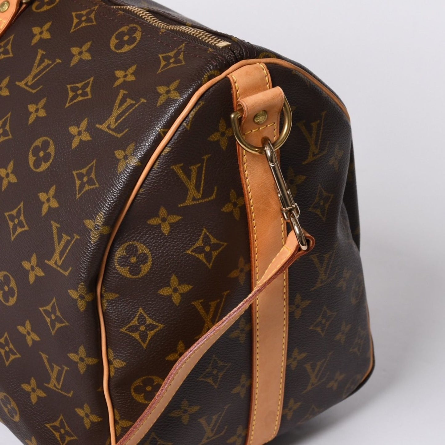Louis Vuitton Boston Bag Keepall Bandouliere 45 Monogram Brown Gold — view 6