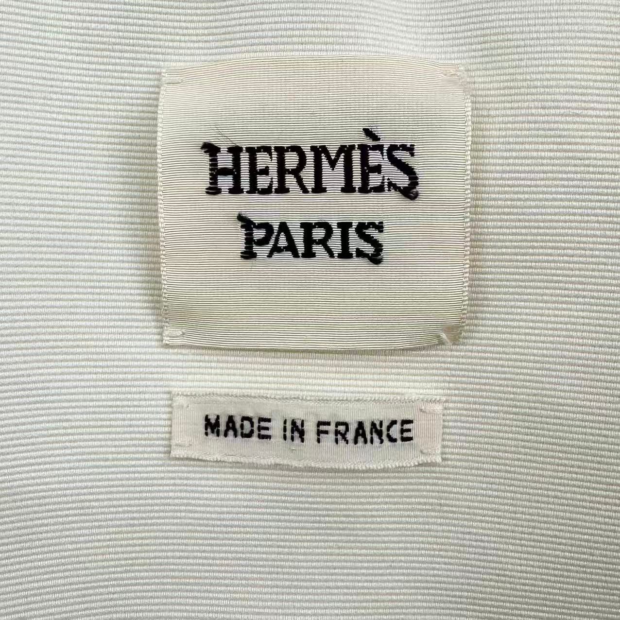 Hermes Tailored Jacket Silk White 40 — view 4