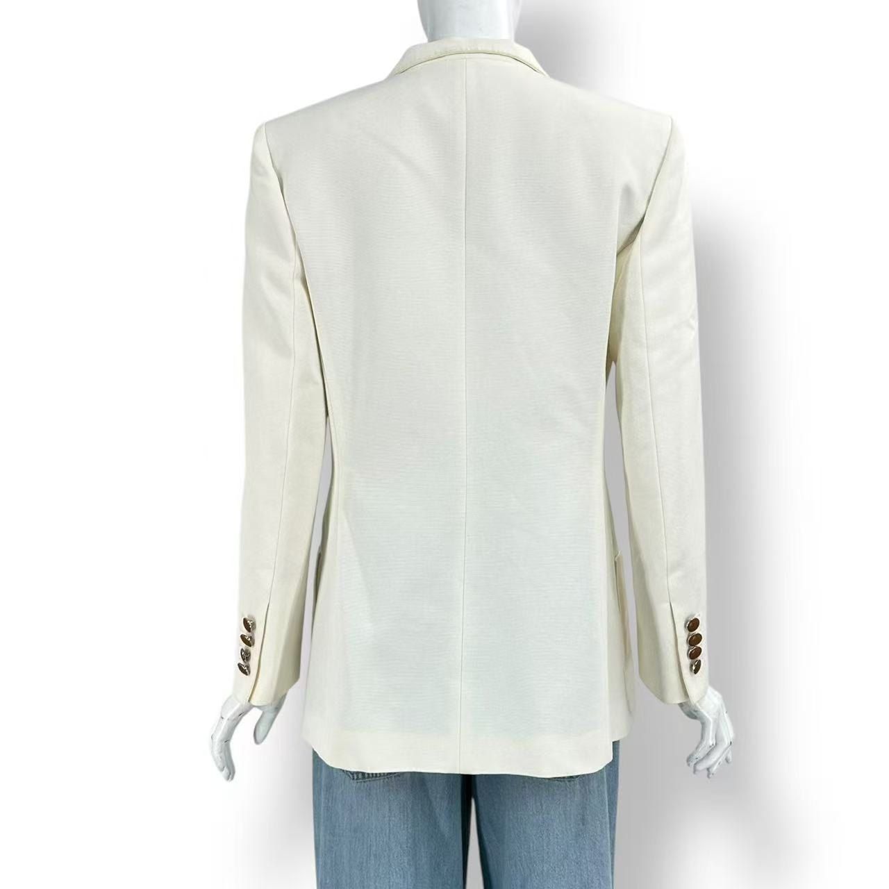 Hermes Tailored Jacket Silk White 40 — view 2