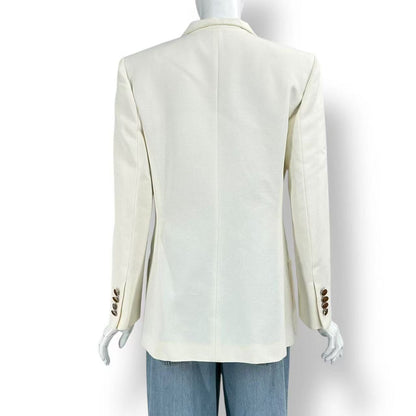 Hermes Tailored Jacket Silk White 40 — view 2