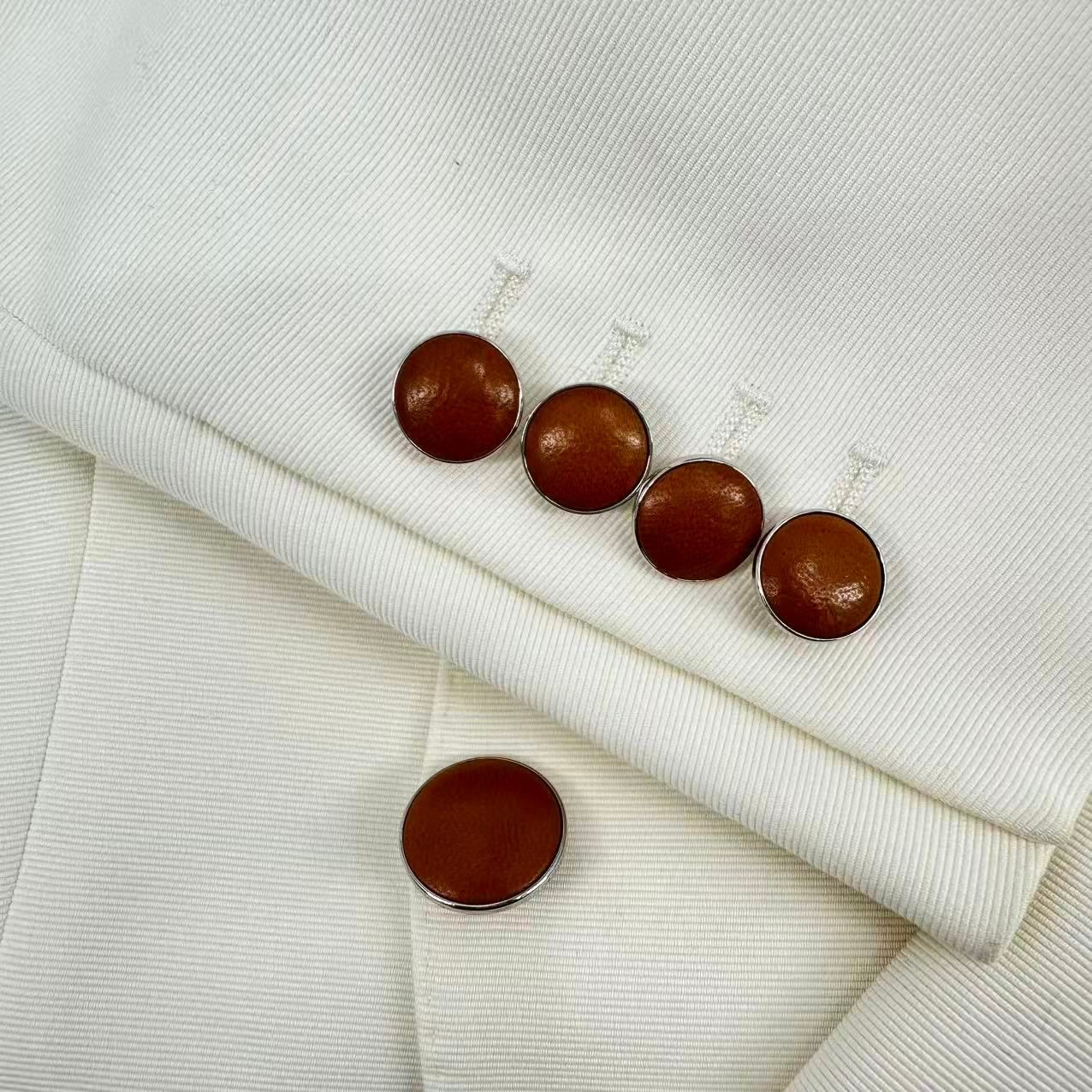 Hermes Tailored Jacket Silk White 40 — view 3