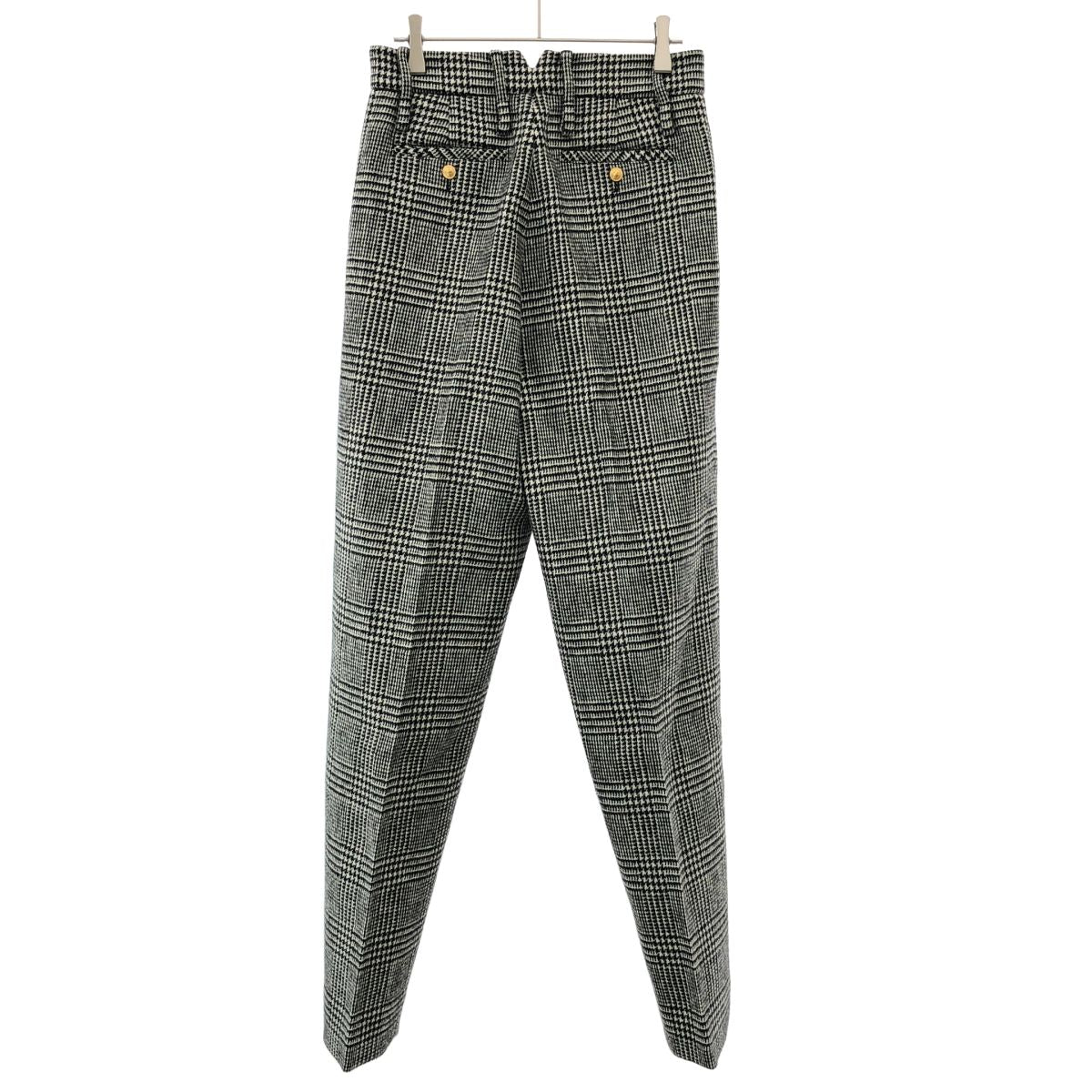 Gucci Houndstooth Check Trousers Pants Zajyh Black White 36 — view 2