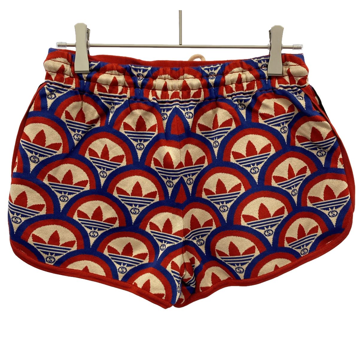 Gucci Adidas Trefoil Jacquard Shorts Red Blue XS — view 2