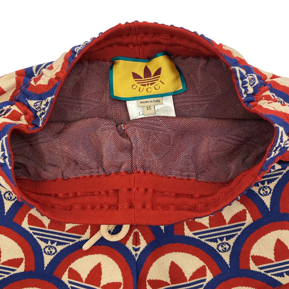 Gucci Adidas Trefoil Jacquard Shorts Red Blue XS — view 4