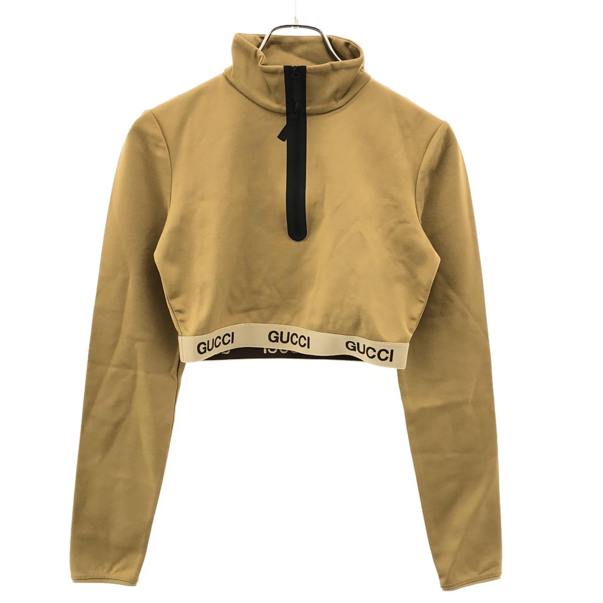 Gucci Half Zip Top Fitness Wear Brown