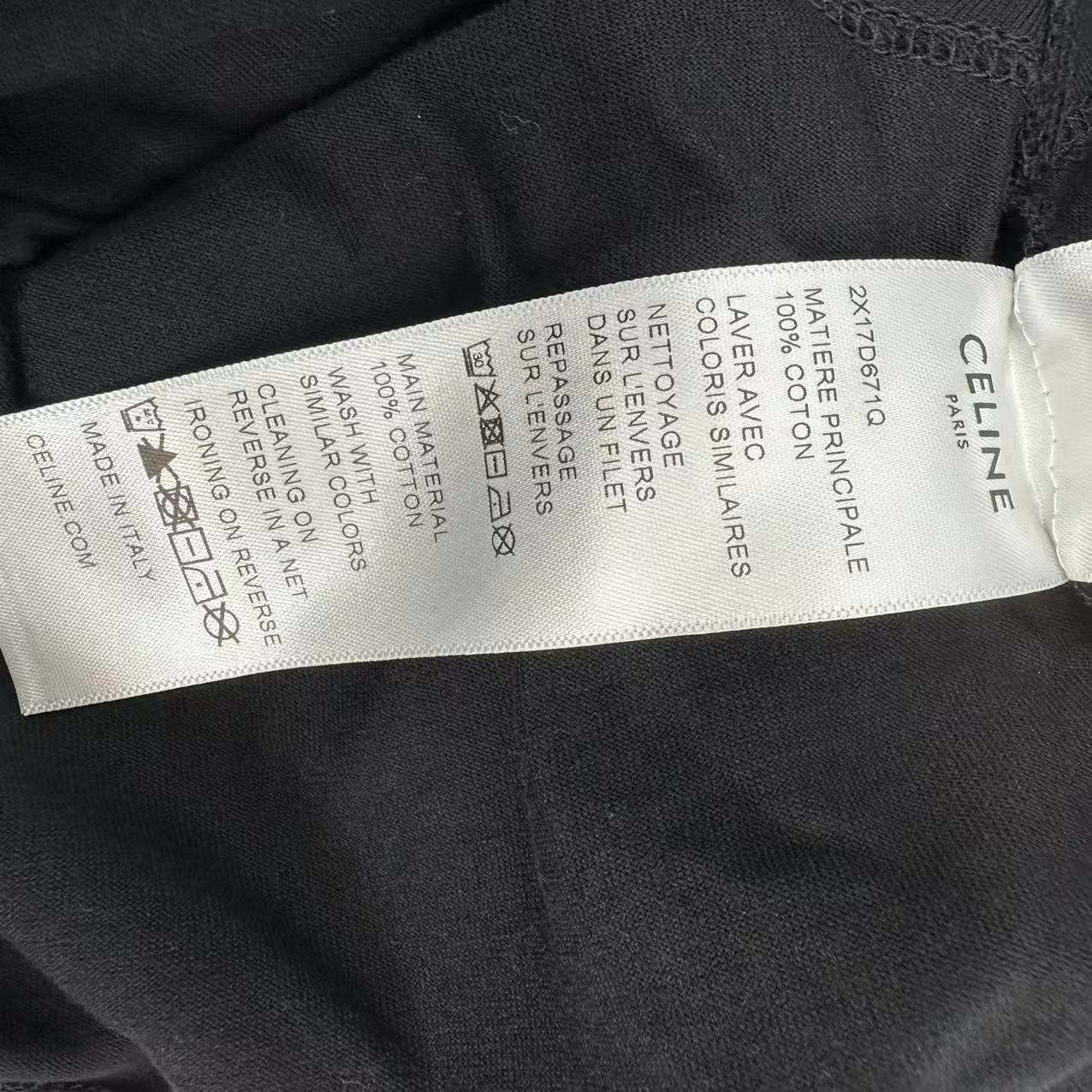 Celine Cropped T-Shirt Print Sleeveless Top Logo Black — view 7