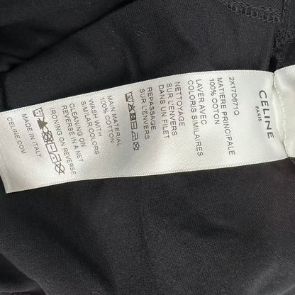 Celine Cropped T-Shirt Print Sleeveless Top Logo Black — view 7