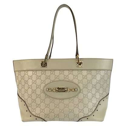 Gucci Guccissima Ivory Gold Leather Tote Shoulder