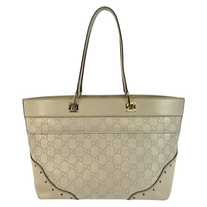 Gucci Guccissima Ivory Gold Leather Tote Shoulder — view 2
