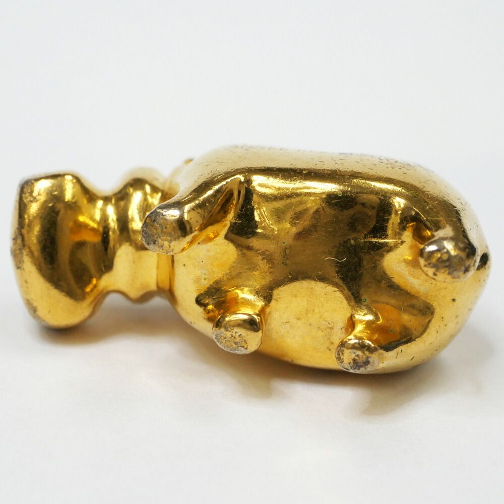 Hermes Cadena Cabas Limited Gold Annee Des Fleuves Lock Charm Keychain — view 7