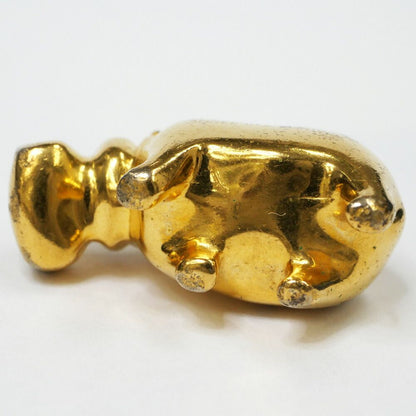 Hermes Cadena Cabas Limited Gold Annee Des Fleuves Lock Charm Keychain — view 7