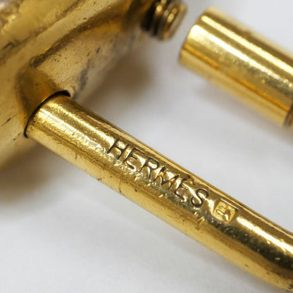 Hermes Cadena Cabas Limited Gold Annee Des Fleuves Lock Charm Keychain — view 9