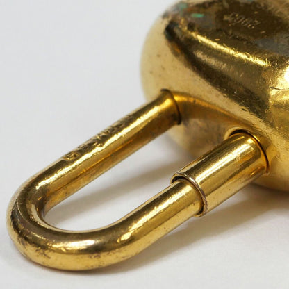 Hermes Cadena Cabas Limited Gold Annee Des Fleuves Lock Charm Keychain — view 8