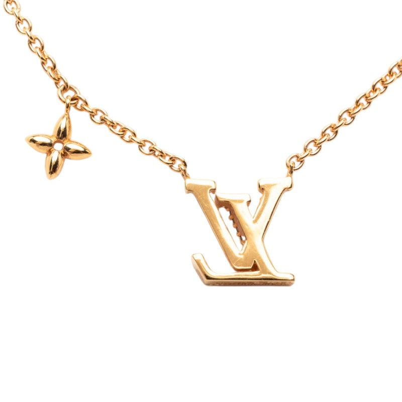 Louis Vuitton Collier LV Iconic Pendant Gold Plated Rhinestone — view 2