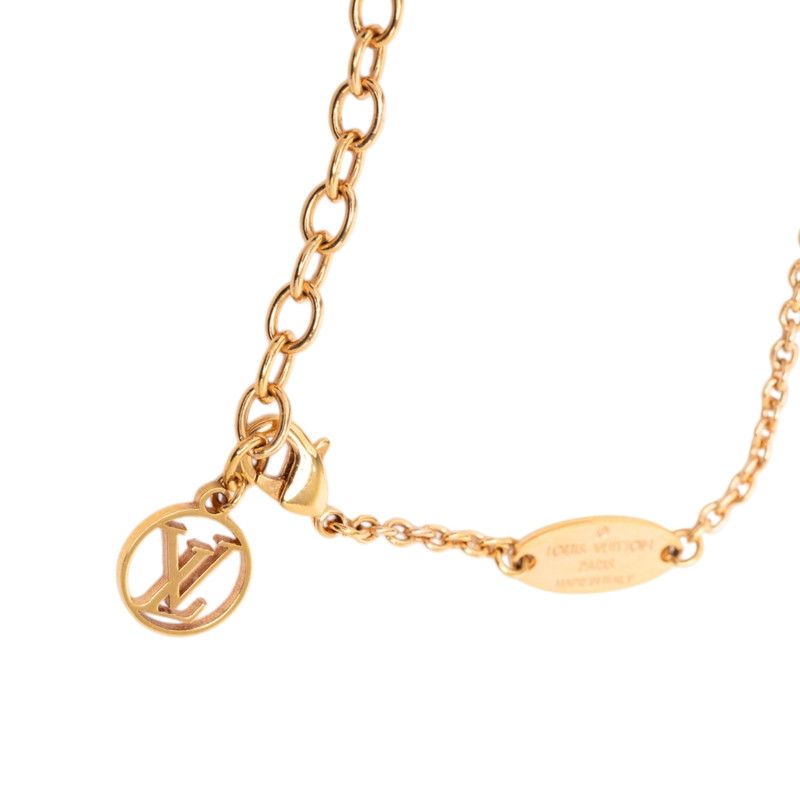Louis Vuitton Collier LV Iconic Pendant Gold Plated Rhinestone — view 3