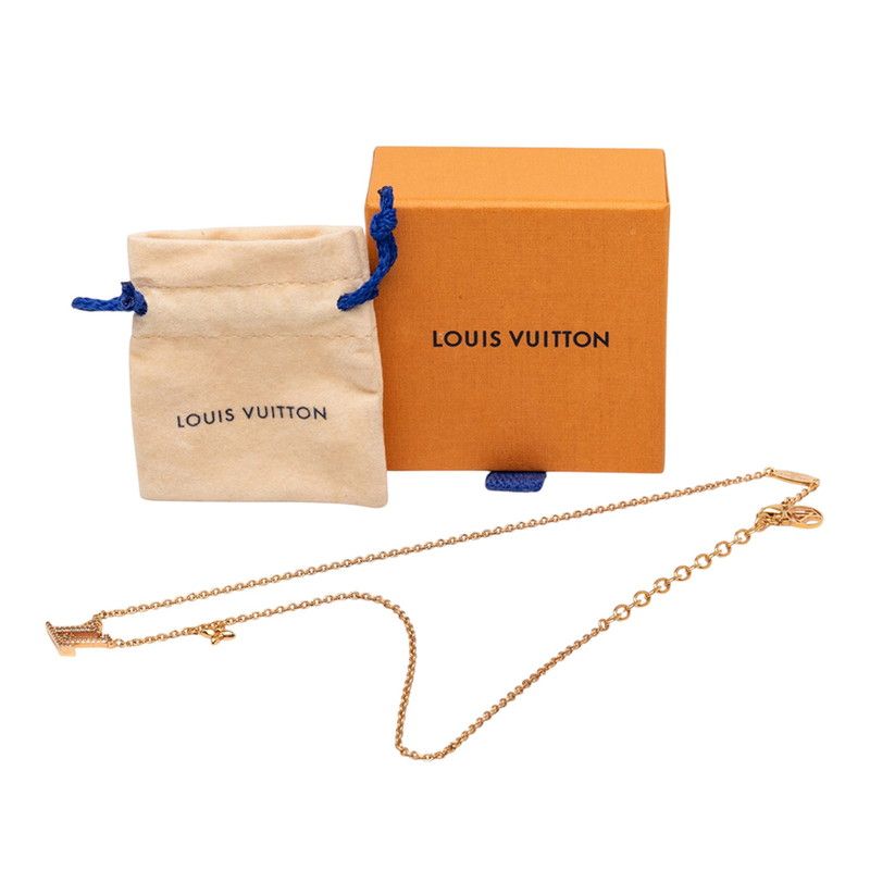 Louis Vuitton Collier LV Iconic Pendant Gold Plated Rhinestone — view 8