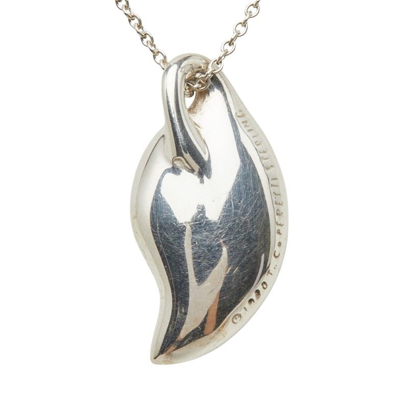 Tiffany & Co Leaf Motif Necklace Silver — view 2