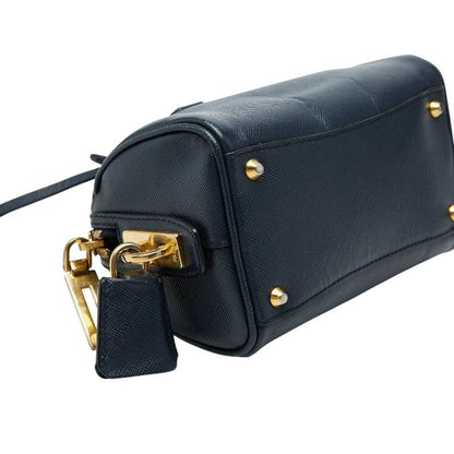 Prada Mini 2-Way Shoulder Bag Navy Saffiano Leather — view 5