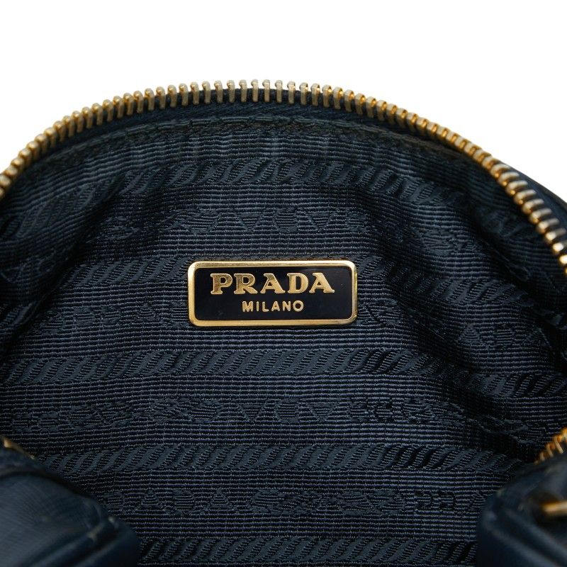 Prada Mini 2-Way Shoulder Bag Navy Saffiano Leather — view 8