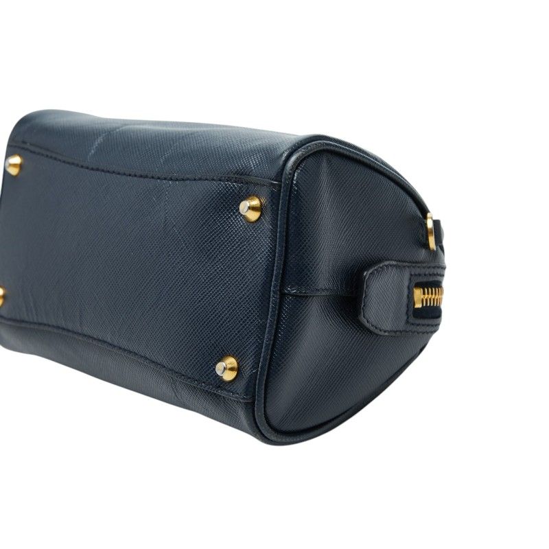 Prada Mini 2-Way Shoulder Bag Navy Saffiano Leather — view 4