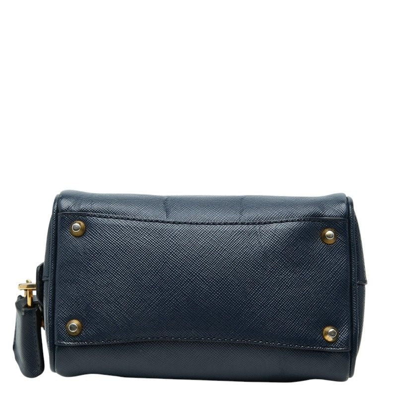 Prada Mini 2-Way Shoulder Bag Navy Saffiano Leather — view 3