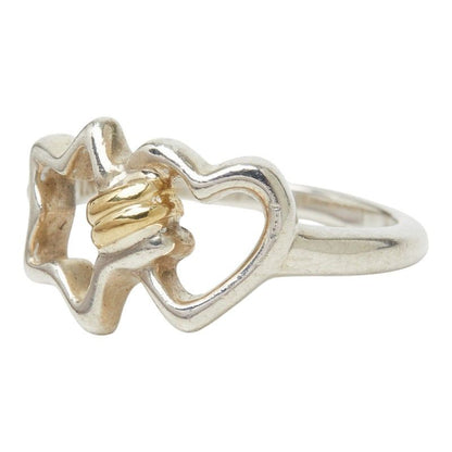 Tiffany & Co Star Heart Ring Silver 18k Yellow Gold — view 2