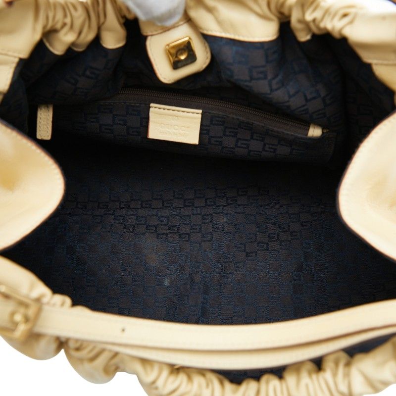 Gucci Handbag Drawstring Ivory Leather — view 6