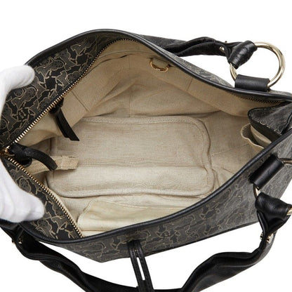 Celine Bittersweet Handbag Black Gray Leather — view 9