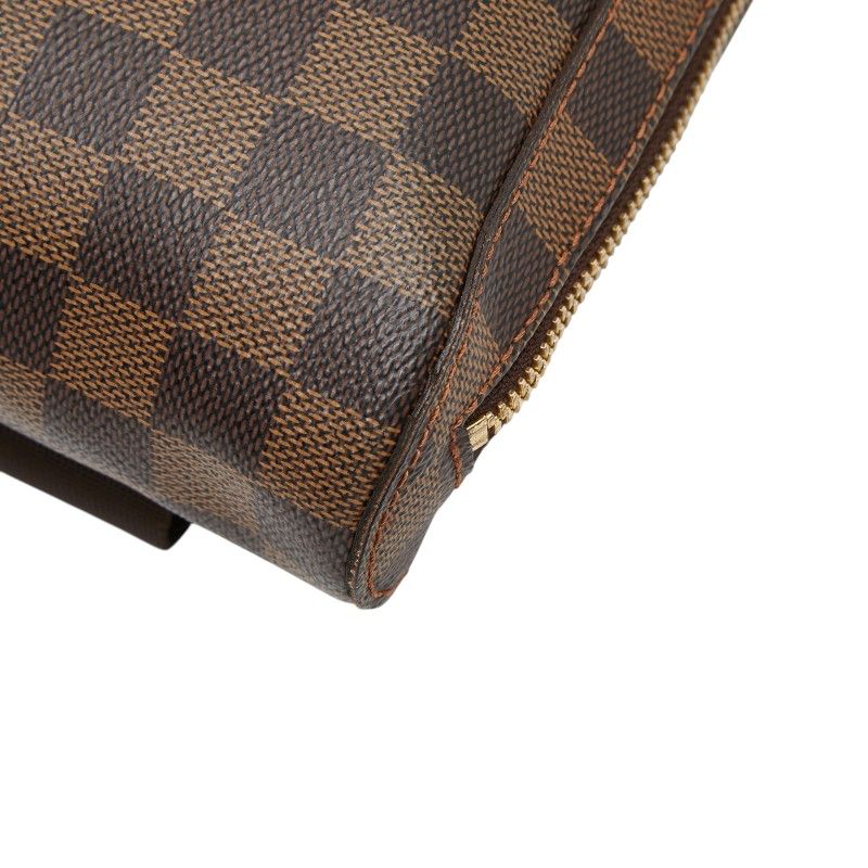 Louis Vuitton Damier Geronimos Vintage Shoulder Bag Brown Leather — view 4