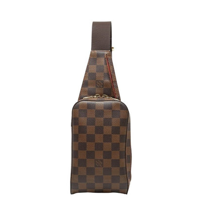 Louis Vuitton Damier Geronimos Vintage Shoulder Bag Brown Leather