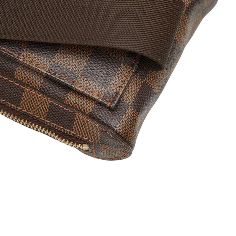 Louis Vuitton Damier Geronimos Vintage Shoulder Bag Brown Leather — view 7