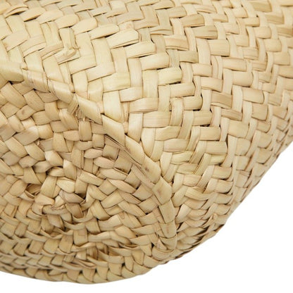 Loewe Basket Shoulder Bag Natural Black Leather Palm Leaf — view 6