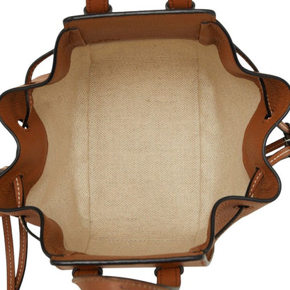 Loewe Hammock Mini Drawstring Shoulder Bag 2-Way Brown Leather — view 9