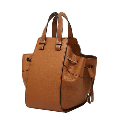 Loewe Hammock Mini Drawstring Shoulder Bag 2-Way Brown Leather — view 2