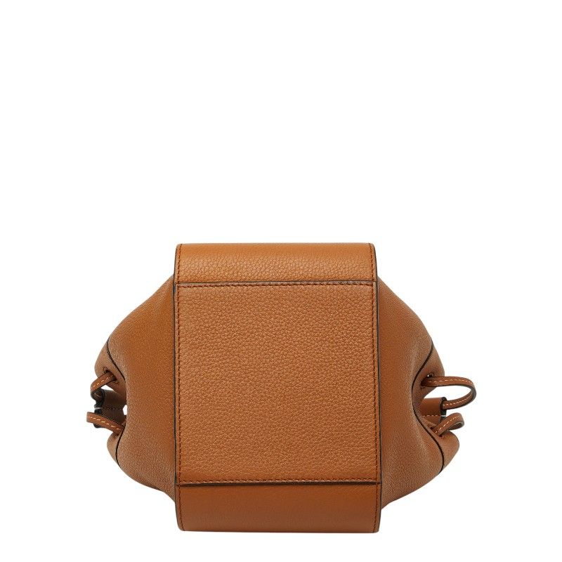 Loewe Hammock Mini Drawstring Shoulder Bag 2-Way Brown Leather — view 3