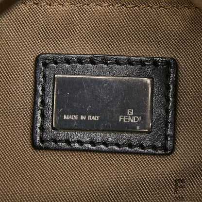 Fendi Zucchino Crossbody Shoulder Bag Beige Canvas Leather — view 9