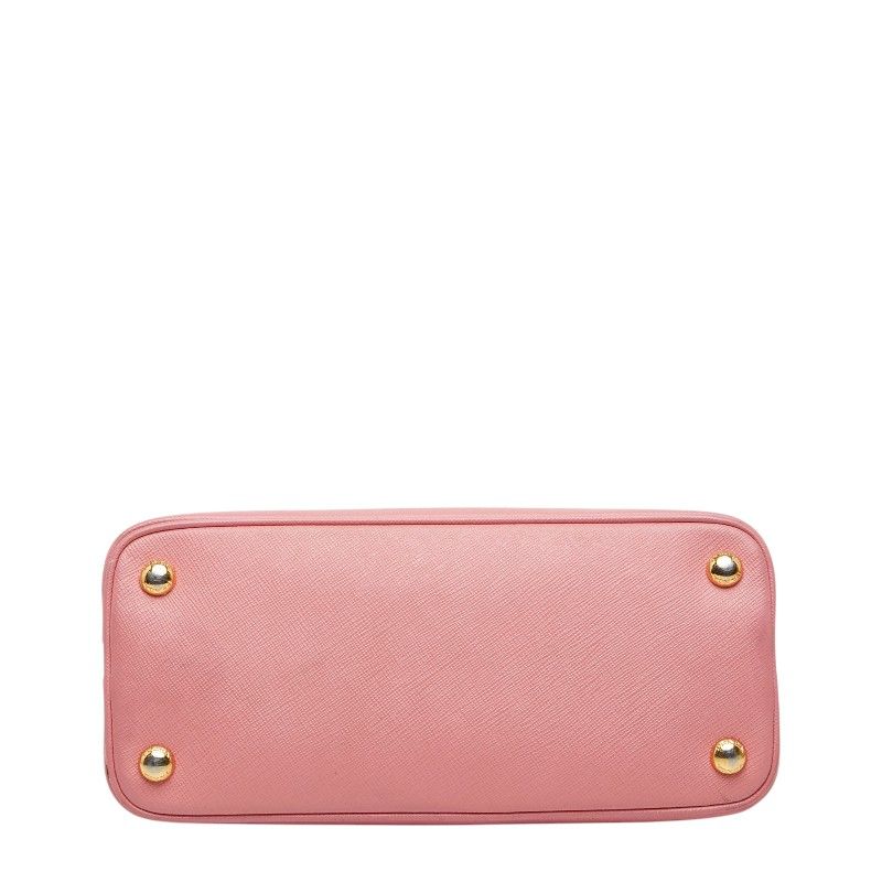 Prada Triangle Logo Handbag Pink Saffiano Leather — view 3