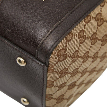 Gucci GG Canvas Sherry Line Mini Boston Shoulder Bag 2-Way Beige Brown — view 4