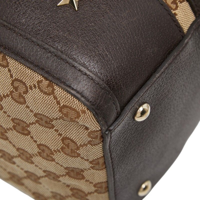 Gucci GG Canvas Sherry Line Mini Boston Shoulder Bag 2-Way Beige Brown — view 5