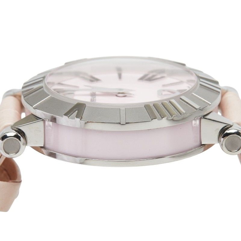 Tiffany & Co Atlas Watch Pink Silver Stainless Steel Leather Ceramic — view 4