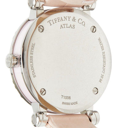 Tiffany & Co Atlas Watch Pink Silver Stainless Steel Leather Ceramic — view 6