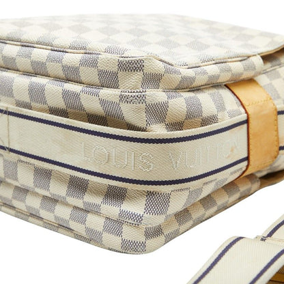 Louis Vuitton Damier Naviglio Crossbody Shoulder Bag White Leather — view 5