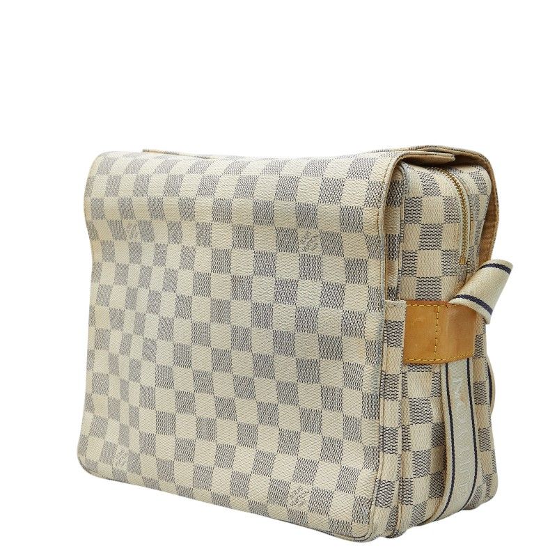 Louis Vuitton Damier Naviglio Crossbody Shoulder Bag White Leather — view 2
