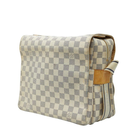 Louis Vuitton Damier Naviglio Crossbody Shoulder Bag White Leather — view 2