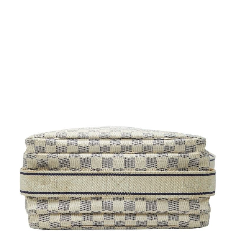 Louis Vuitton Damier Naviglio Crossbody Shoulder Bag White Leather — view 3