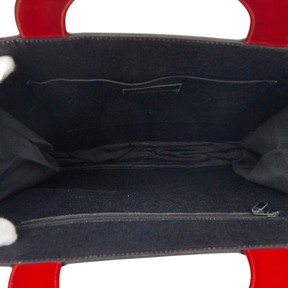 Chanel Coco Mademoiselle Tote Red White Black Enamel Leather — view 8