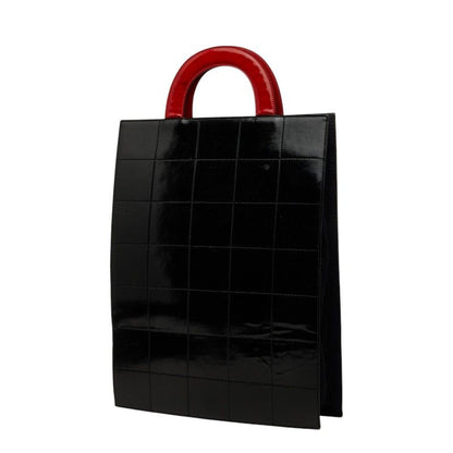 Chanel Coco Mademoiselle Tote Red White Black Enamel Leather — view 2