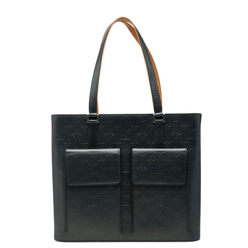 Louis Vuitton Monogram Matt Wilwood Tote Shoulder Bag Noir Black Leather